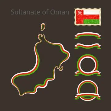 Colors of Oman Stock Illustration