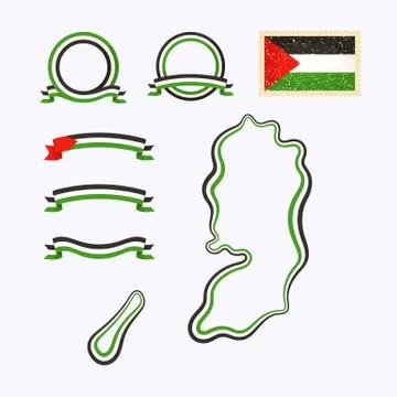 Colors of Palestine Stock Illustration