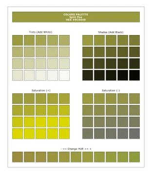 COLORS PALETTE / Split Pea / 2020 Colors Palette. Stock Illustration