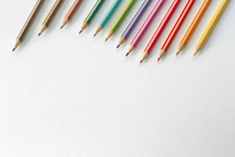 Colors pincils with texture paper Stock Photos