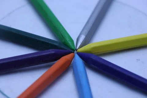 Colors put in a round shape Stock Photos