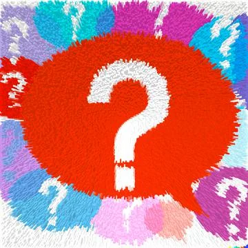 Colors question marks Stock Illustration