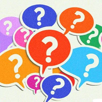 Colors question marks Stock Illustration