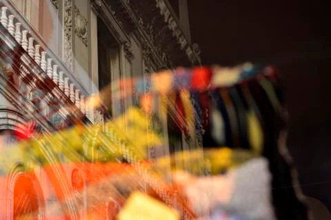 Colors reflected in the window Stock Photos