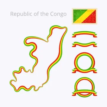 Colors of Republic of the Congo Stock Illustration