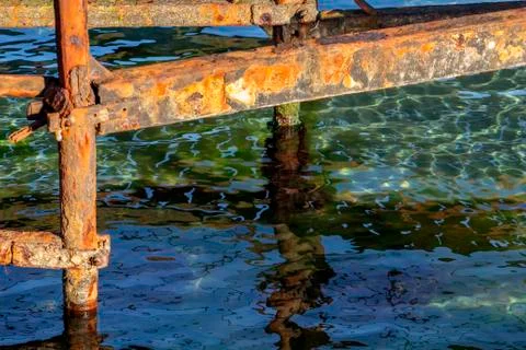 The colors of the rust. Stock Photos