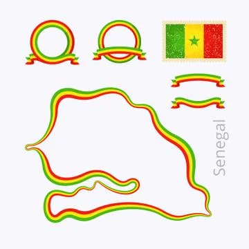 Colors of Senegal Stock Illustration