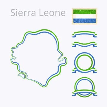 Colors of Sierra Leone Illustrazione stock