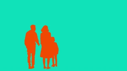 Colors silhouettes Stock Footage 142885432