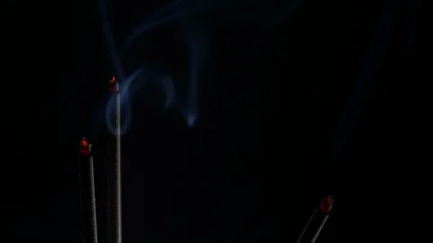 Colors smoke in dark background Stock Footage 102142372