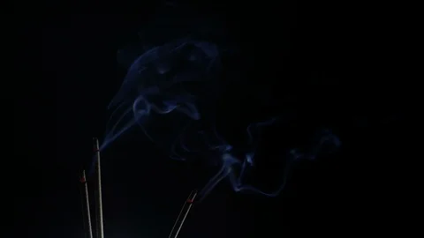 Colors smoke in dark background Stock Footage 102143878