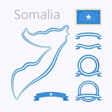 Colors of Somalia Stock Illustration