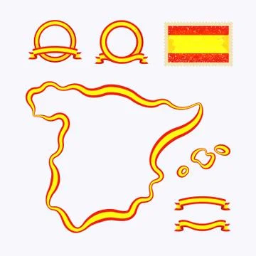 Colors of spain Stock Illustration