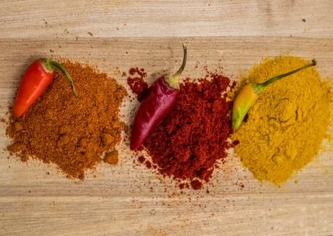 The colors of spices. Stock Photos