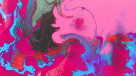 Colors spread on the surface and mix one into another creating amazing textures Video stock 131285947