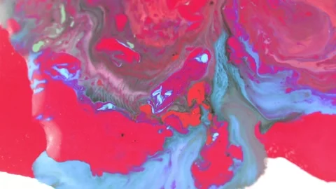 Colors spread on the surface and mix one into another creating amazing textures Stock Footage 131286120