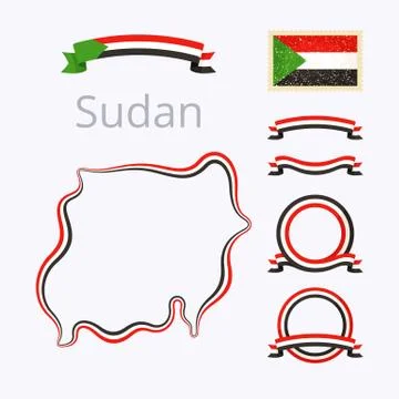 Colors of Sudan Stock Illustration
