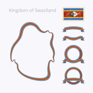 Colors of Swaziland Stock Illustration