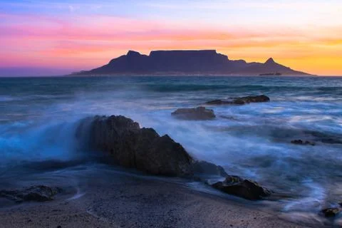 The colors of table mountain Stock Photos