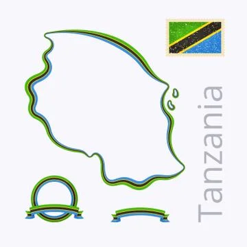 Colors of Tanzania Stock Illustration