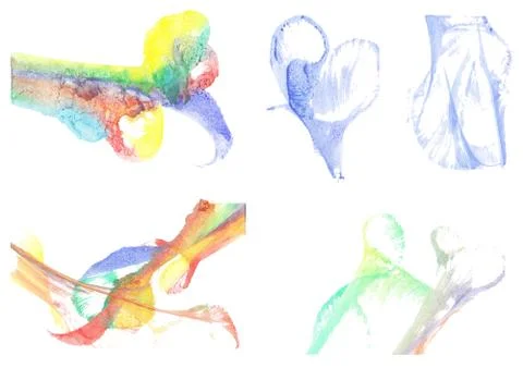 Colors textures created with brush Stock Illustration