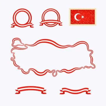 Colors of turkey Stock Illustration