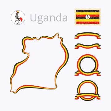 Colors of Uganda Stock Illustration