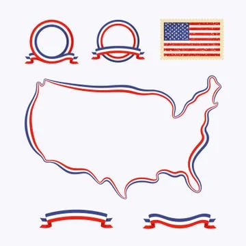 Colors of usa Stock Illustration