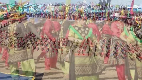 The colossal dance of the Tidung tribe Stock Footage 246716672