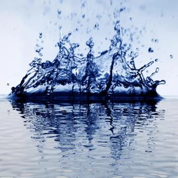 Colossal water splash Stock Illustration
