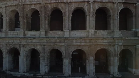 Colosseo | Colosseum | Roma | Italy | Aerial View | 2k Stock Footage