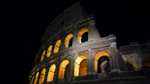Colosseo night 01 Stock Footage 118311344