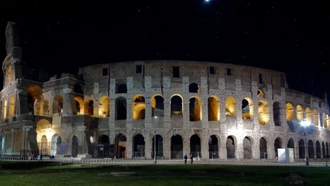 Colosseo night 02 Stock Footage 118401470