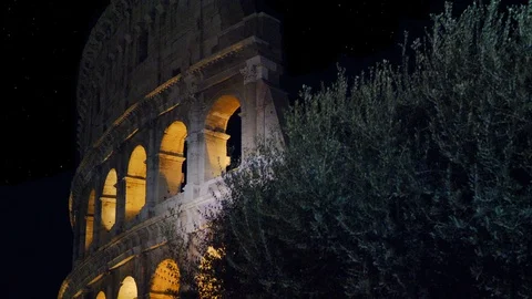 Colosseo night 03 Stock Footage 118442533