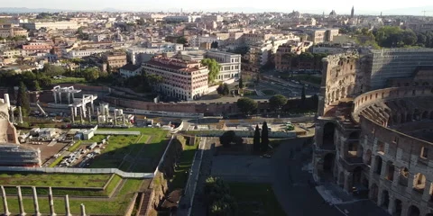 Colosseo | Roma | Italia | Italy | Aerial View | 2k Stock Footage