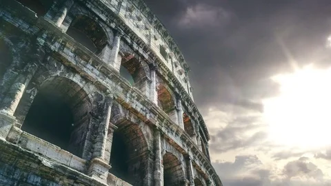 Colosseum amphitheater Stock Footage 76590743