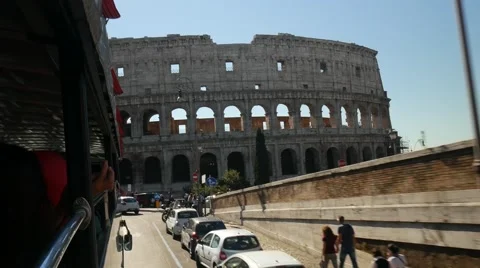 Colosseum Approach Stock Footage 57169668