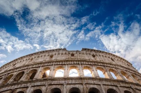 Colosseum from below Stock Photos