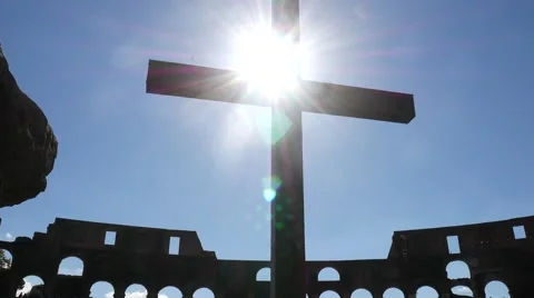 Colosseum Cross Stock Footage 57169521