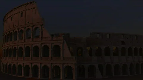 Colosseum at daybreak Stock Footage 633160