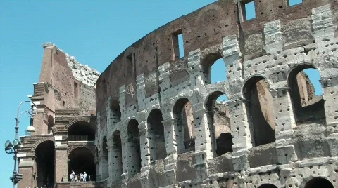 Colosseum facade Stock Footage 527045