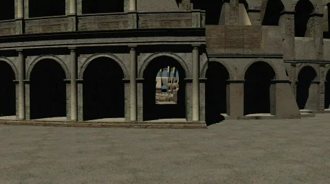 Colosseum Fly Through Stock Footage 640583