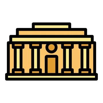 Colosseum house icon vector flat Stock Illustration