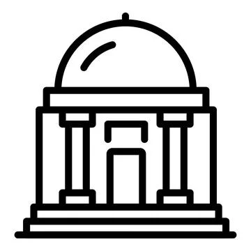Colosseum icon outline vector. Opera house Stock Illustration