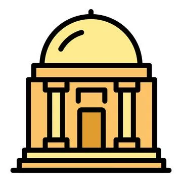 Colosseum icon vector flat Stock Illustration