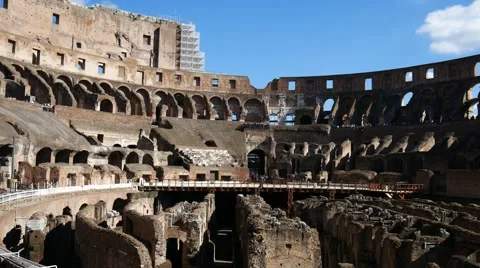 Colosseum Interion Stock Footage 56839925