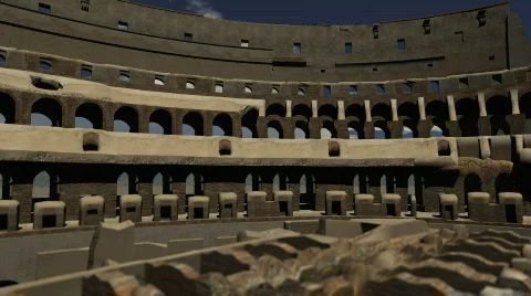 Colosseum Interior Stock Footage 641925