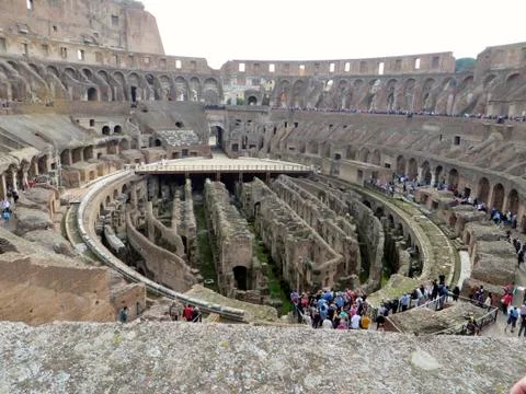 Colosseum interior Stock Photos