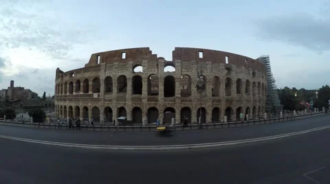 Colosseum lighting up Stock Footage 55678732
