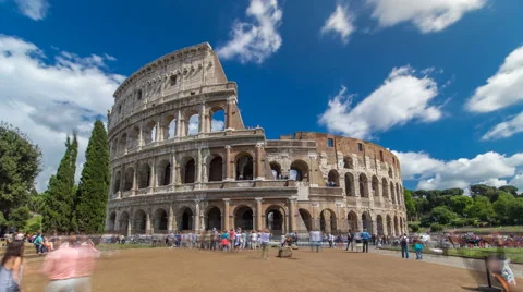 The Colosseum or Coliseum timelapse hyperlapse, also known as the Flavian Stock Footage 63763994